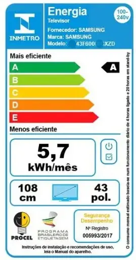 TV SAMSUNG 43" LS43F6000GXZD LED SMART 2