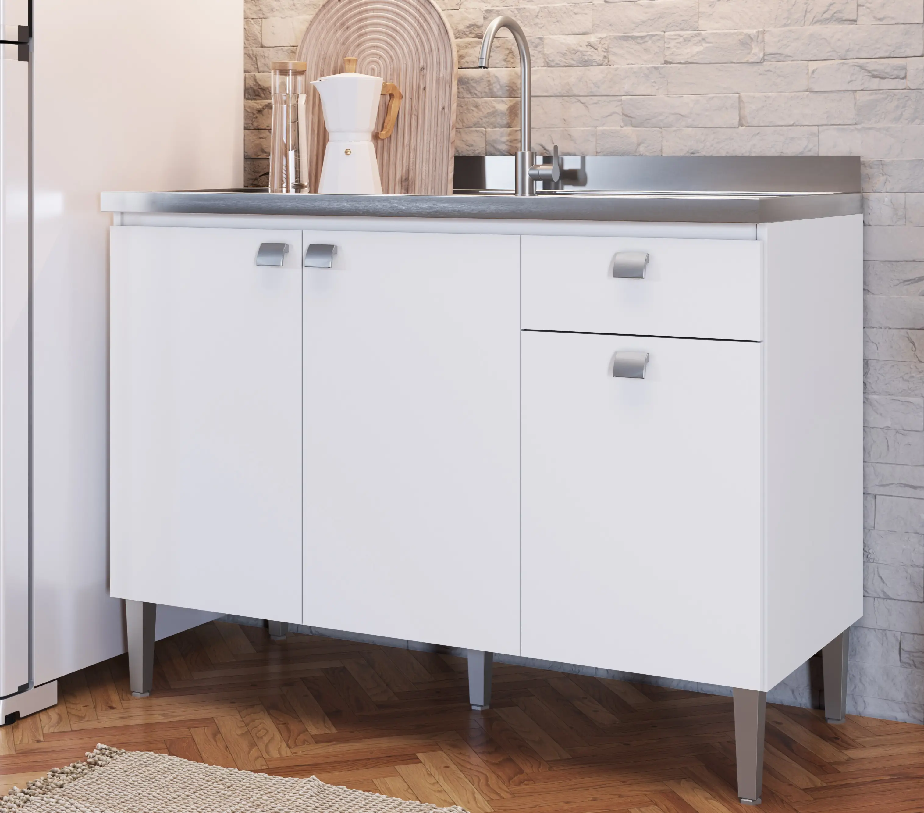 BALCAO PIA CADORIN SICÍLIA 1.20MT 2009 MDP BRANCO