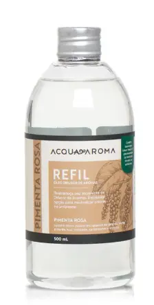 REFIL OLEO DIFUSOR ACQUA AROMA GOURMET PIMENTA ROSA 400ML(BL)