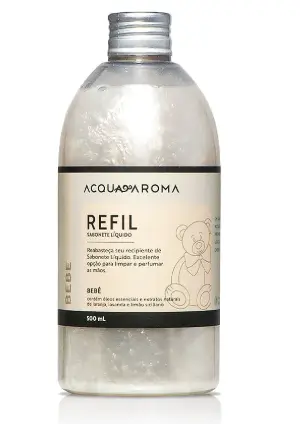 REFIL SABONETE LIQUIDO ACQUA AROMA BEBE PEROLADO 500ML(BL)