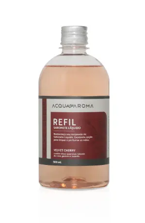 REFIL SABONETE LIQUIDO ACQUA AROMA CASA CLAUDIA VELVET CHERRY 500ML(BL)