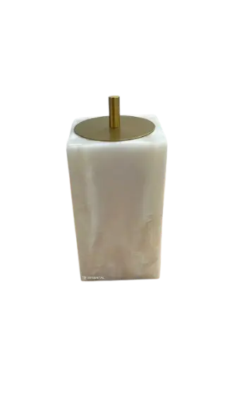 PORTA ALGODAO QUADRADA RESIMETAL METAL OURO(BL)