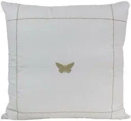 ALMOFADA 167-37 DECORTEXTIL RUSTICA 0.52X0.52 BORBOLETA BEGE(BL)