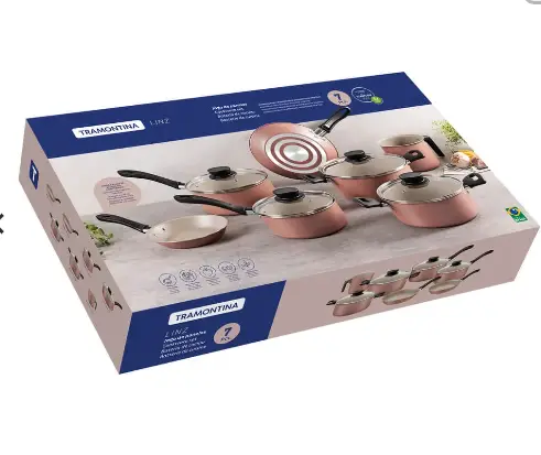 JOGO PANELA TRAMONTINA 7PC 28299/306 LINZ MOCACCINO 2