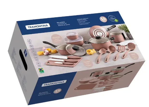 JOGO PANELA TRAMONTINA 14PC 28299/310 MOCACCINO 2