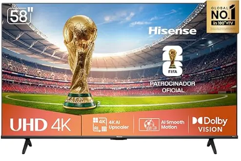 TV HISENSE 58" 58A6NV SMART 4K ALEXA DLED