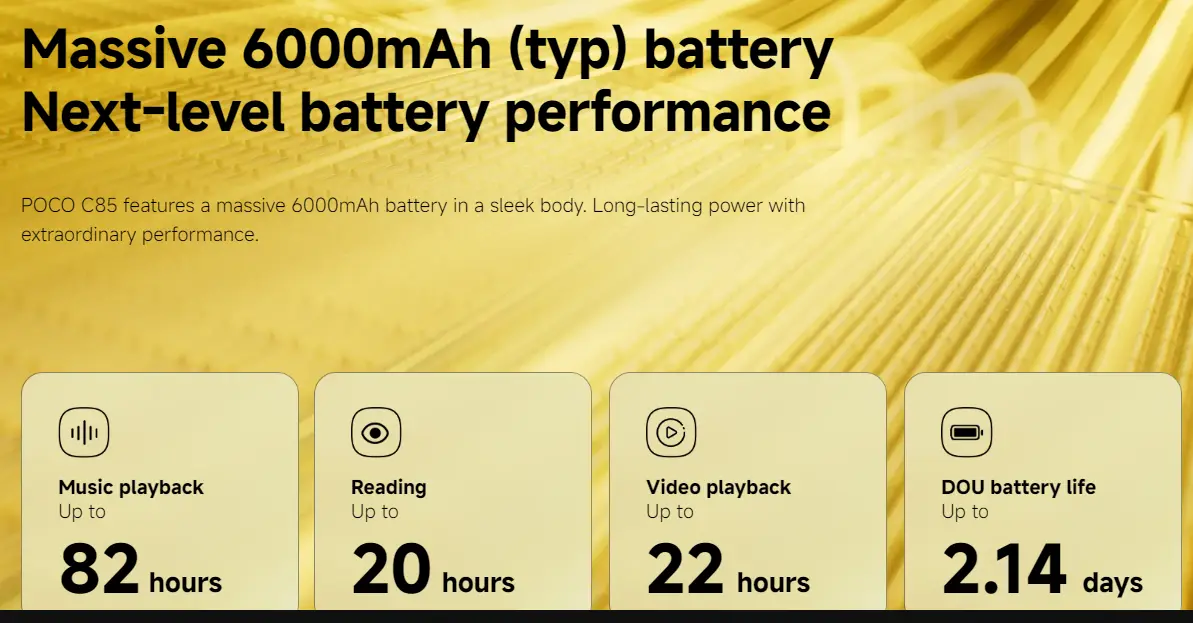 CELULAR XIAOMI POCO C85 256GB PRETO CX421 3