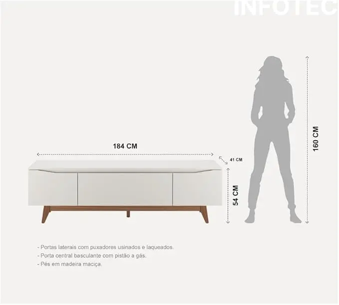 RACK PROVINCIA FLYNT OFF WHITE FOSCO/NATURAL 1.80MT(BL)