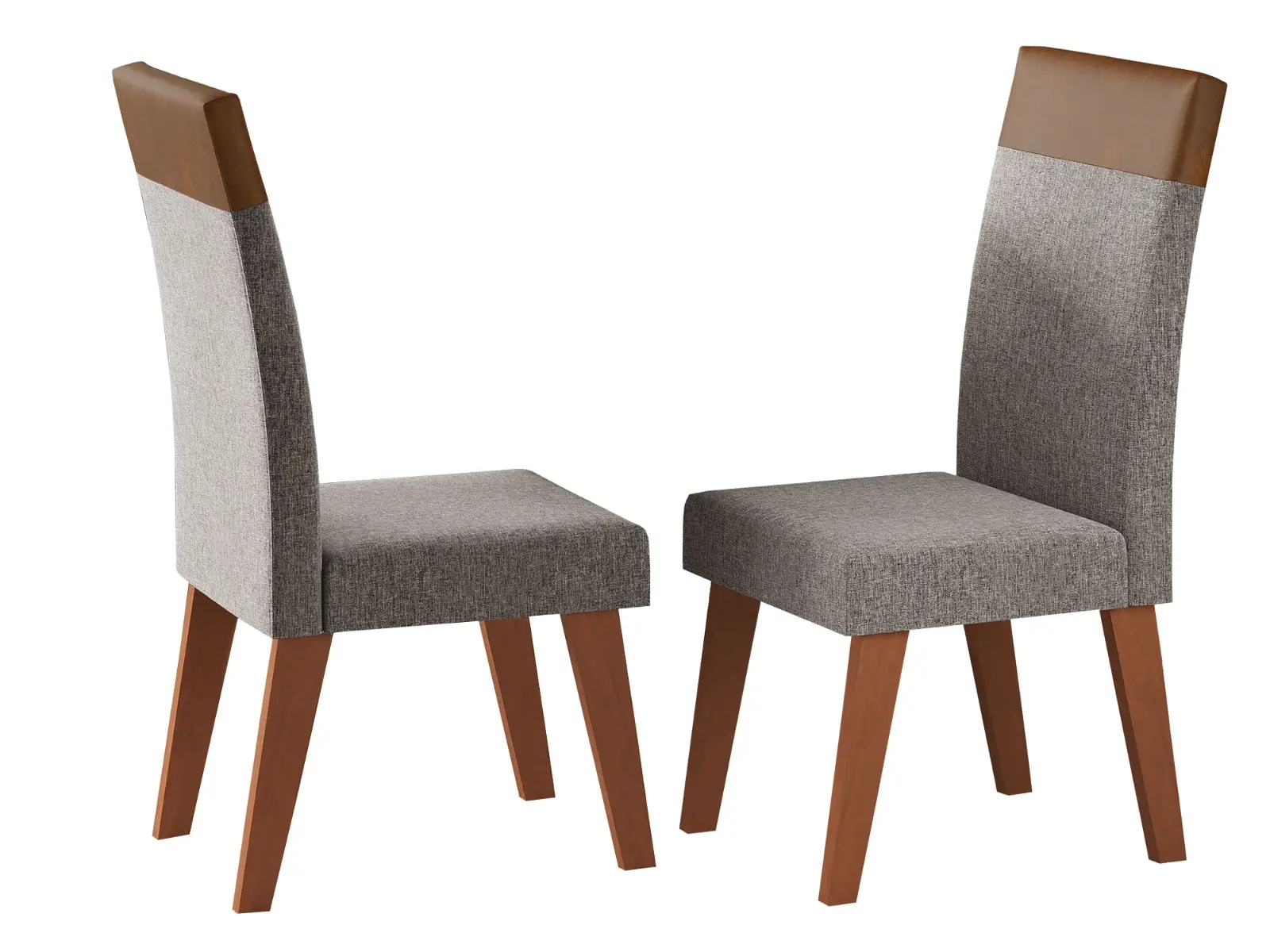 CADEIRA VIERO VENEZA PES DE MADEIRA NATURAL LINHO KAKI