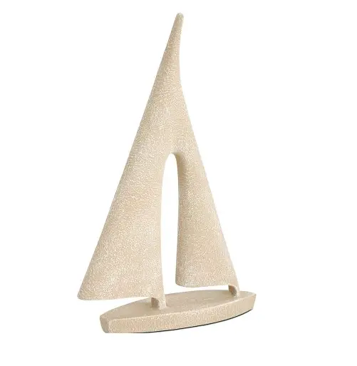 ESCULTURA MART 17289 EM POLIRRESINA BARCO P(BL)
